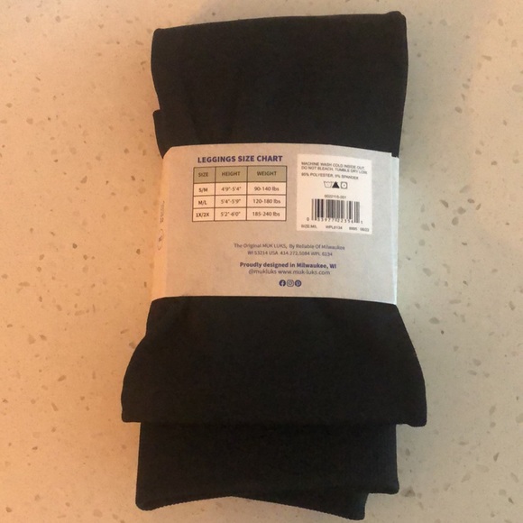 New Fleece-Lined Leggings in Black by Muk Luks - Picture 2 of 3